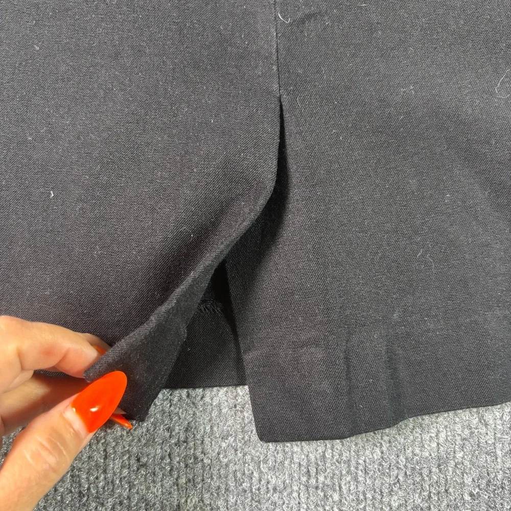 Banana Republic Women Black Denim Straight Pencil Skirt 8 Preppy Stretch Pockets